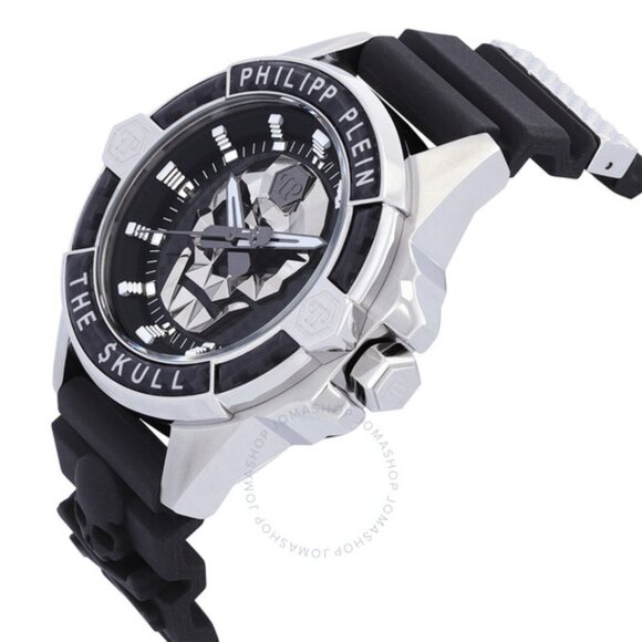 PHILIPP PLEIN The $KULL Carbon Fiber/Silver and Black/Quartz Watch - Picture 2 of 6